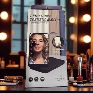 LED Portable Cosmetic Mirror - Pink